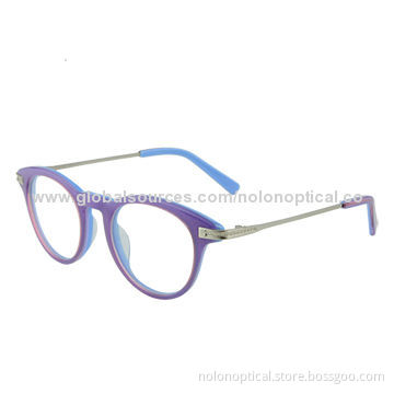 Women's Round Retro Metal Frame Leg Spectacles, Come in 3 Different Colors